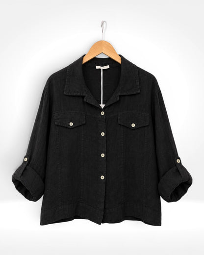 The lightweight Linen Shirt Jacket