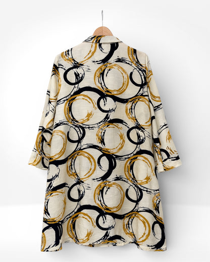 Golden Orbit Button-Through Tunic (Bella Blue)