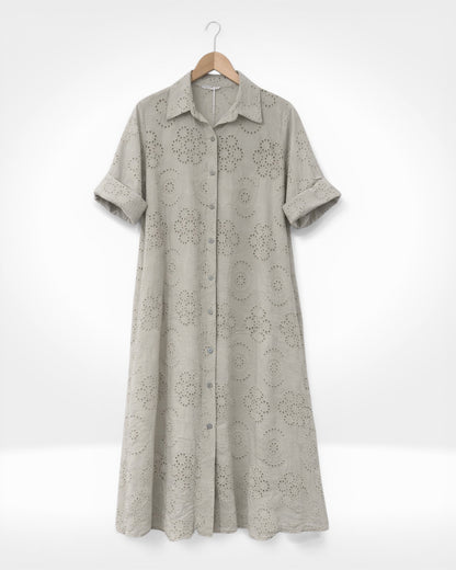Hemdblusenkleid aus Broderie Anglaise