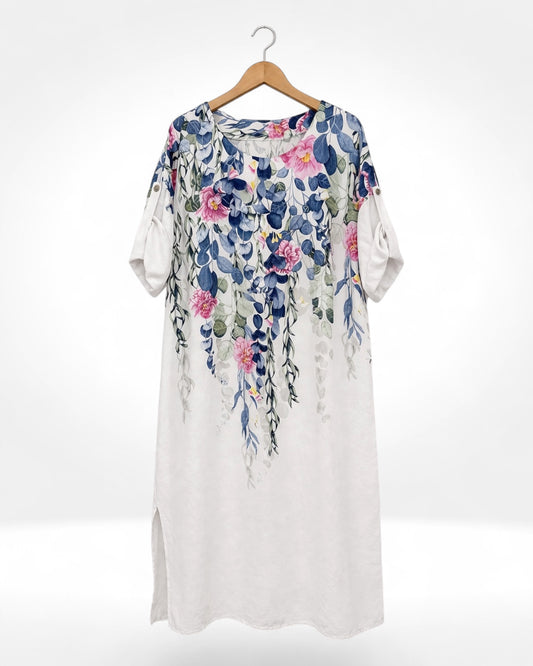 Cascading Bloom Tunic Dress