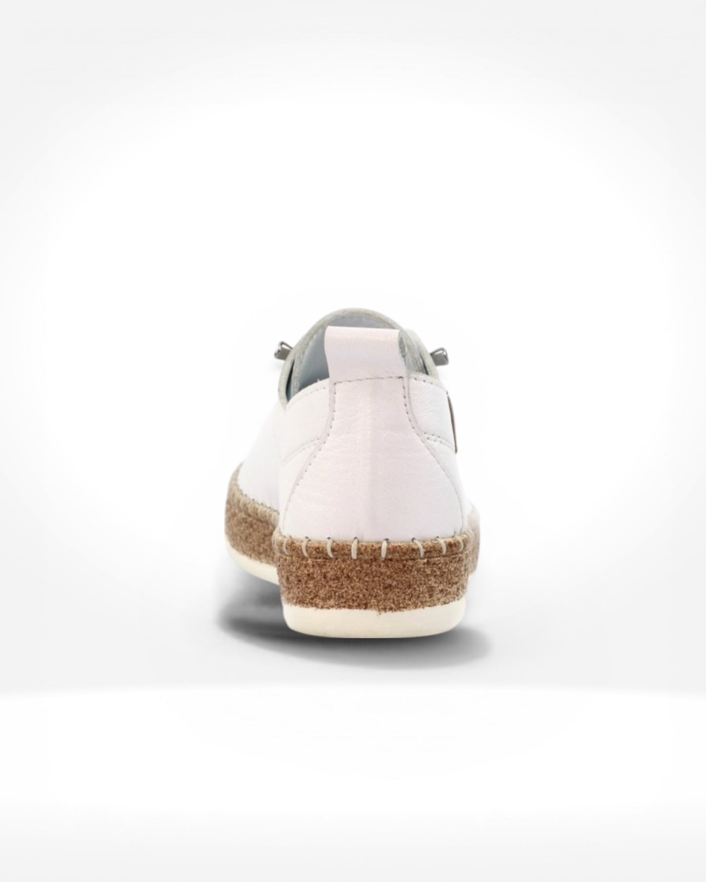 Evie White Leather Plimsoll