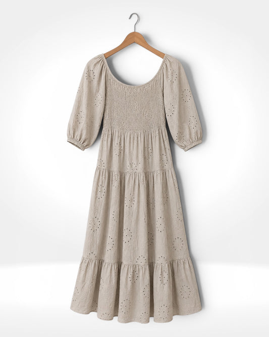 The Amalfi Broderie Midi Dress