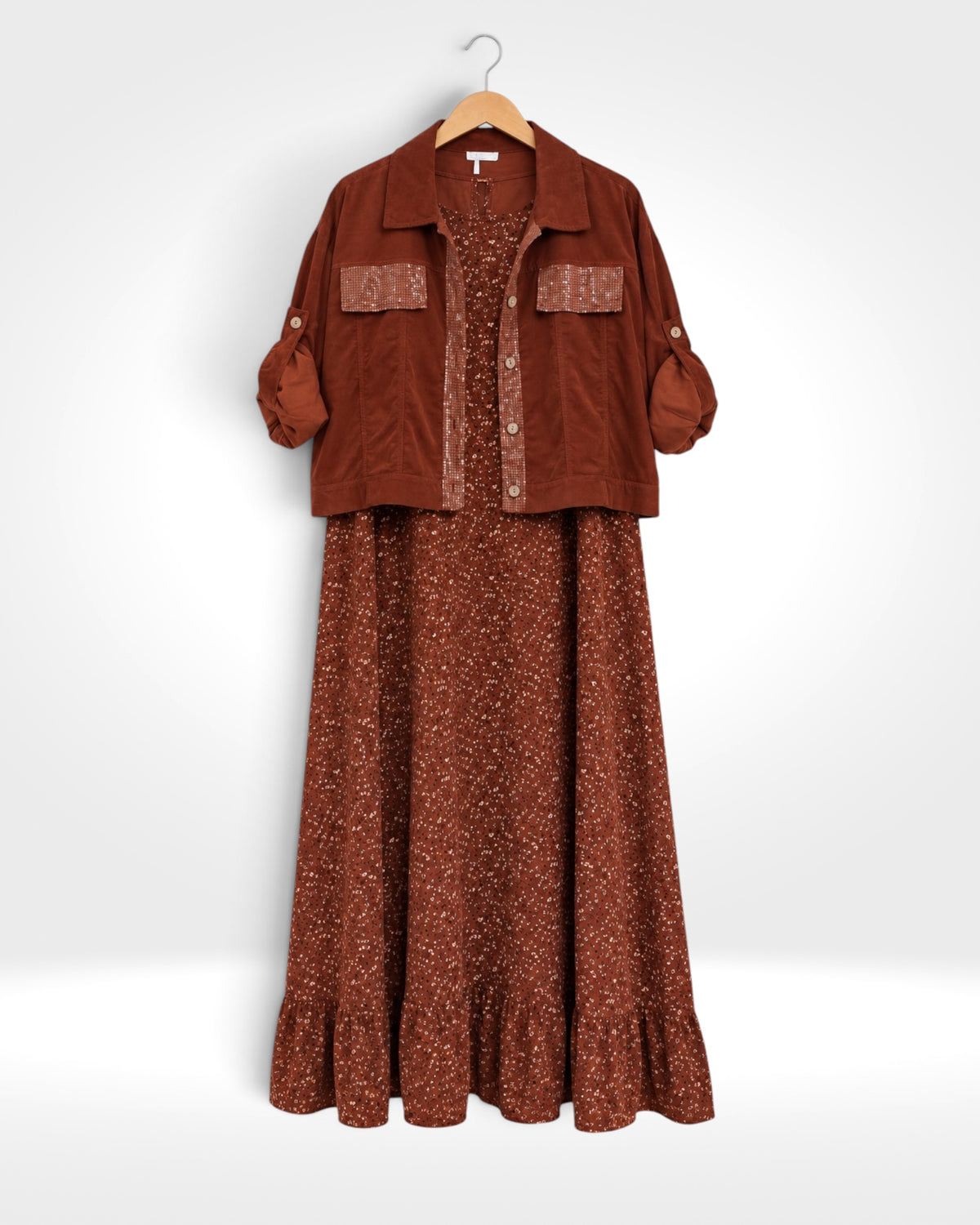 The Florence Cord Dress & Jacket Set