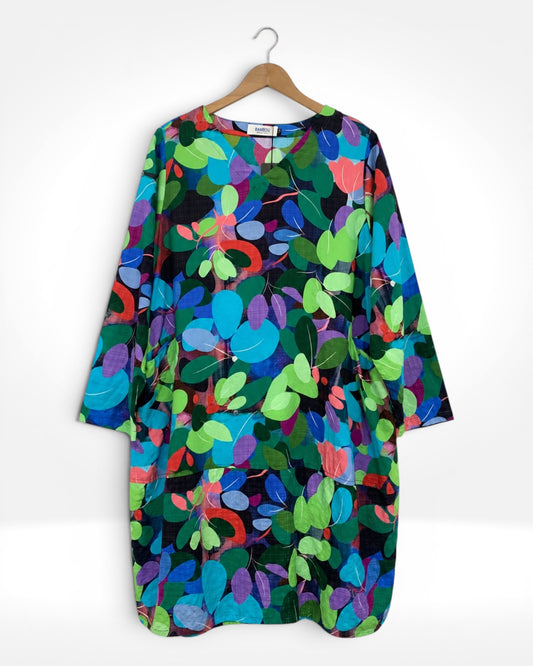 Vivid Bloom Longline Tunic/dress (Bella Blue)