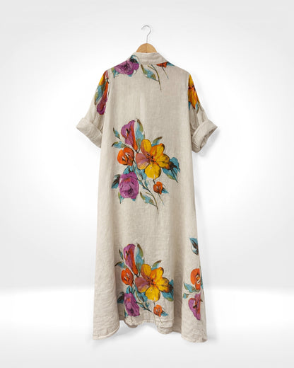 Bloom Linen Shirt Dress