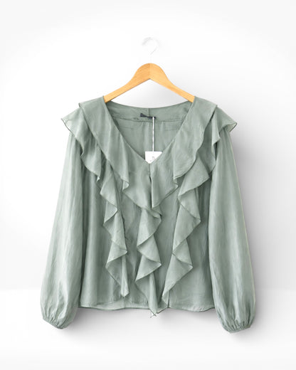 The Cascade Ruffle Blouse