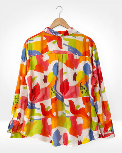 Vibrant Abstract Button Shirt