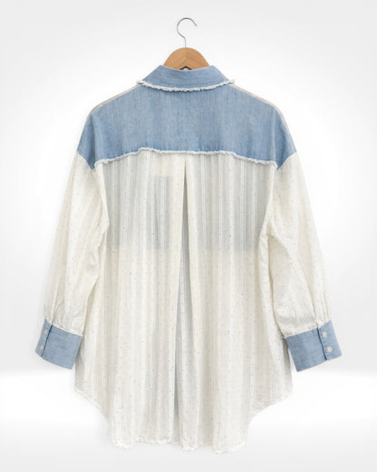 Chemise en chambray contrastant Stella Dot