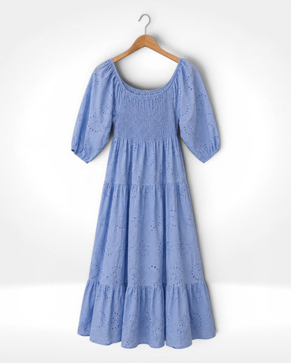 The Amalfi Broderie Midi Dress