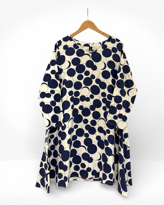 Indigo Circle Relaxed Dress/Tunic (Bella Blue)