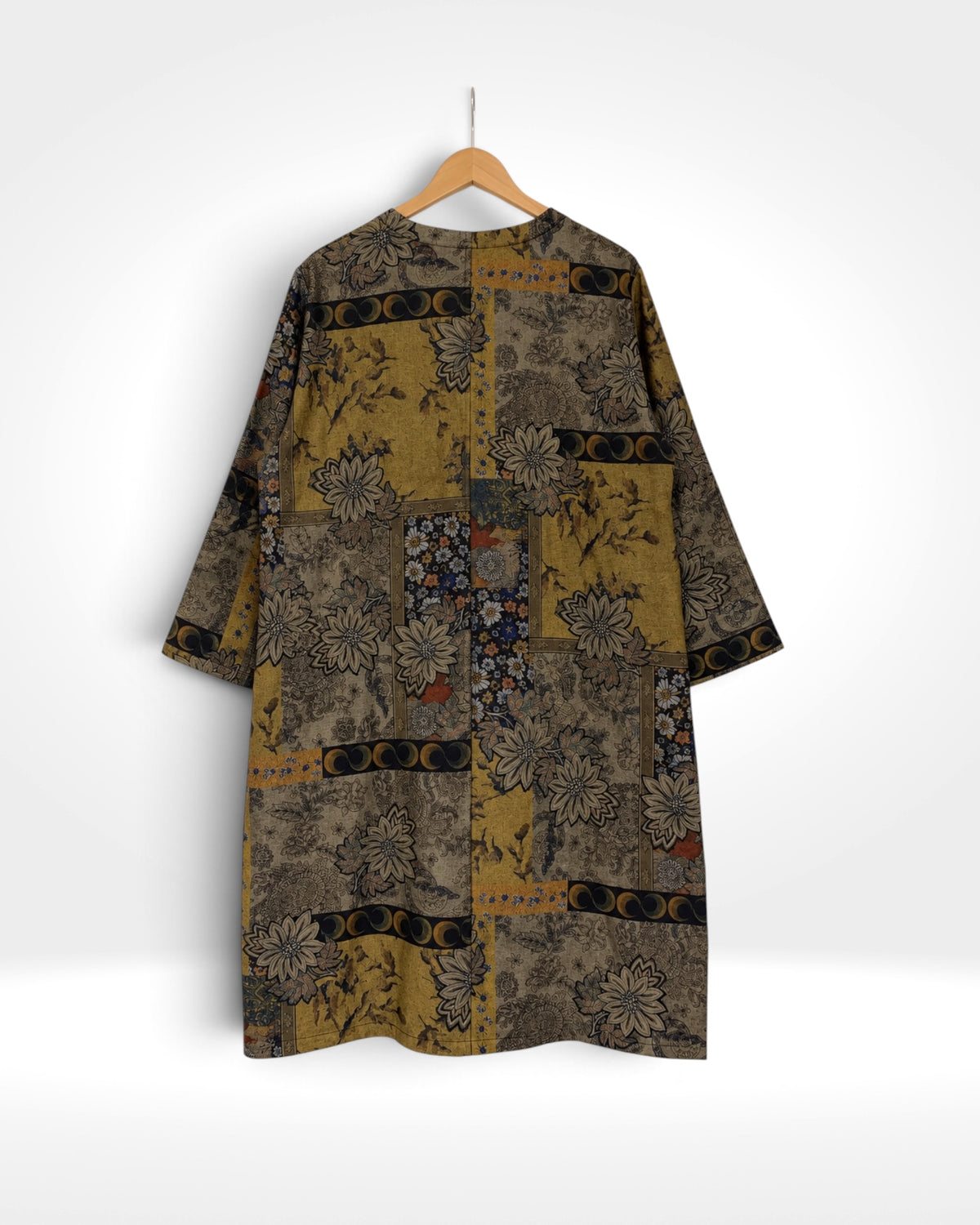 Ochre Tapestry Panel Dress