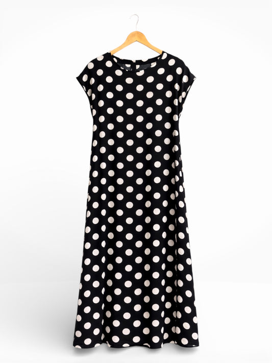 Midnight Muse Polka Dot Maxi Dress