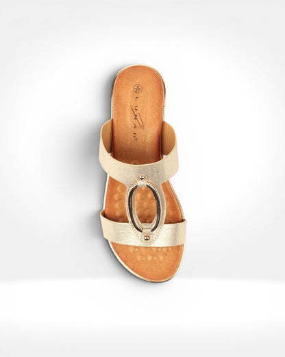 Claudia Gold Sandal