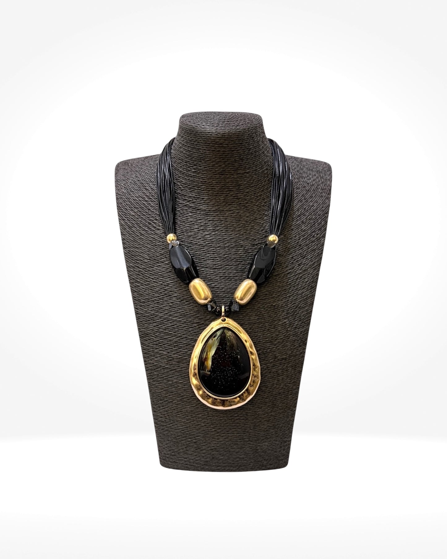 Black Pendant Necklace