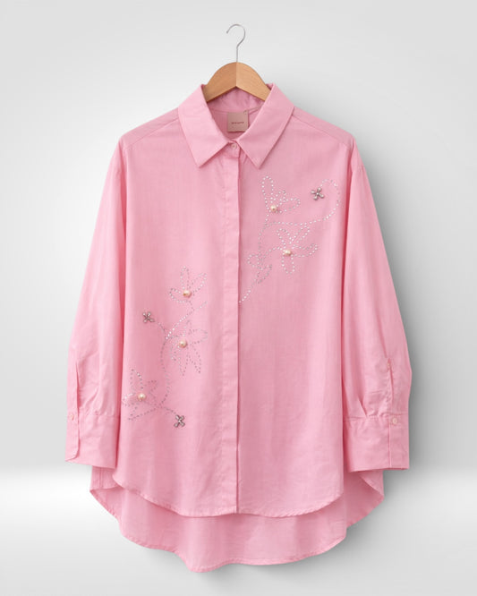 Pearl Diamond Vine Cotton Shirt
