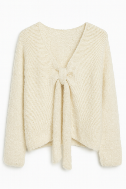 Soft Knit Tie-Front Jumper