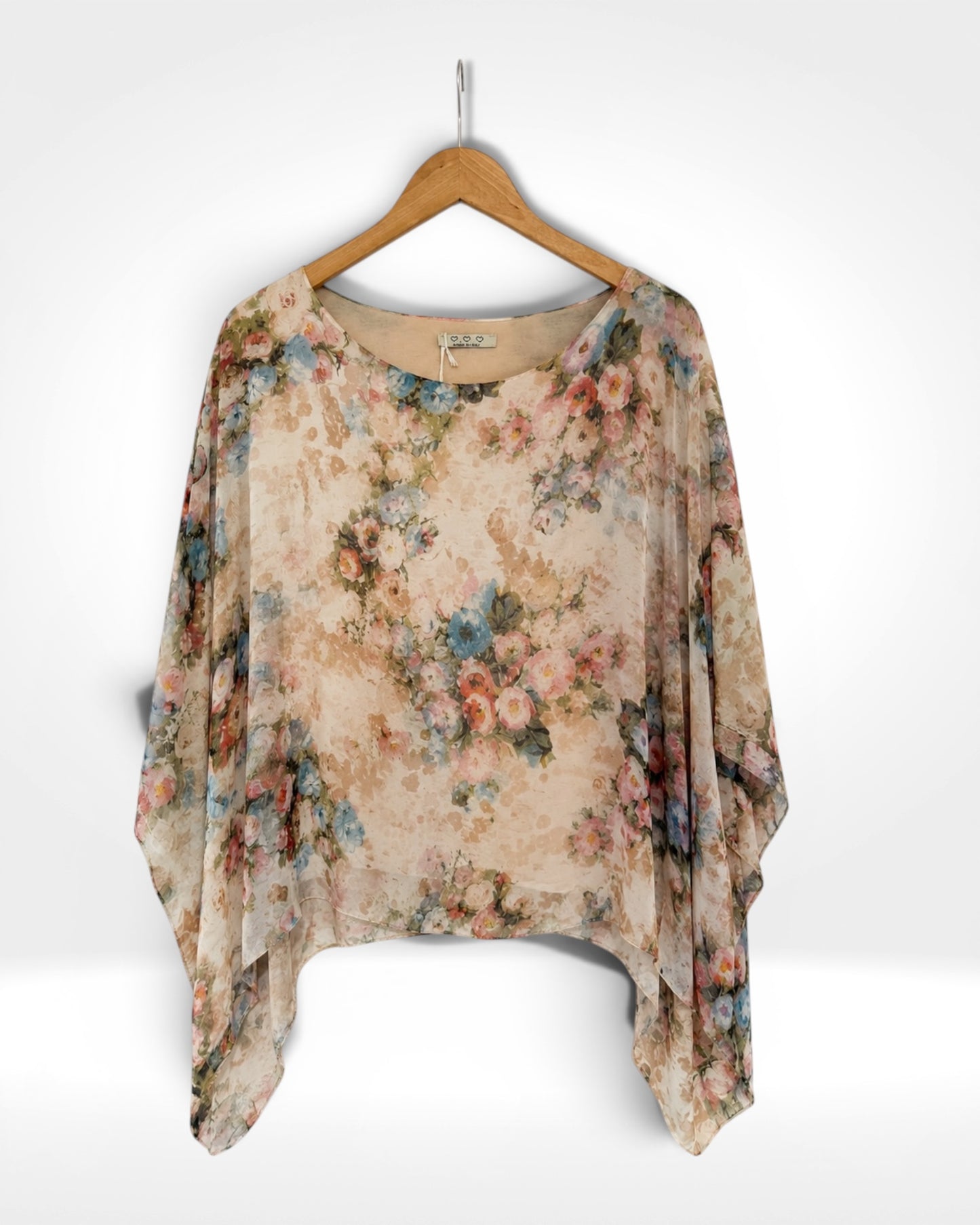 Silk Garden Batwing Short Top