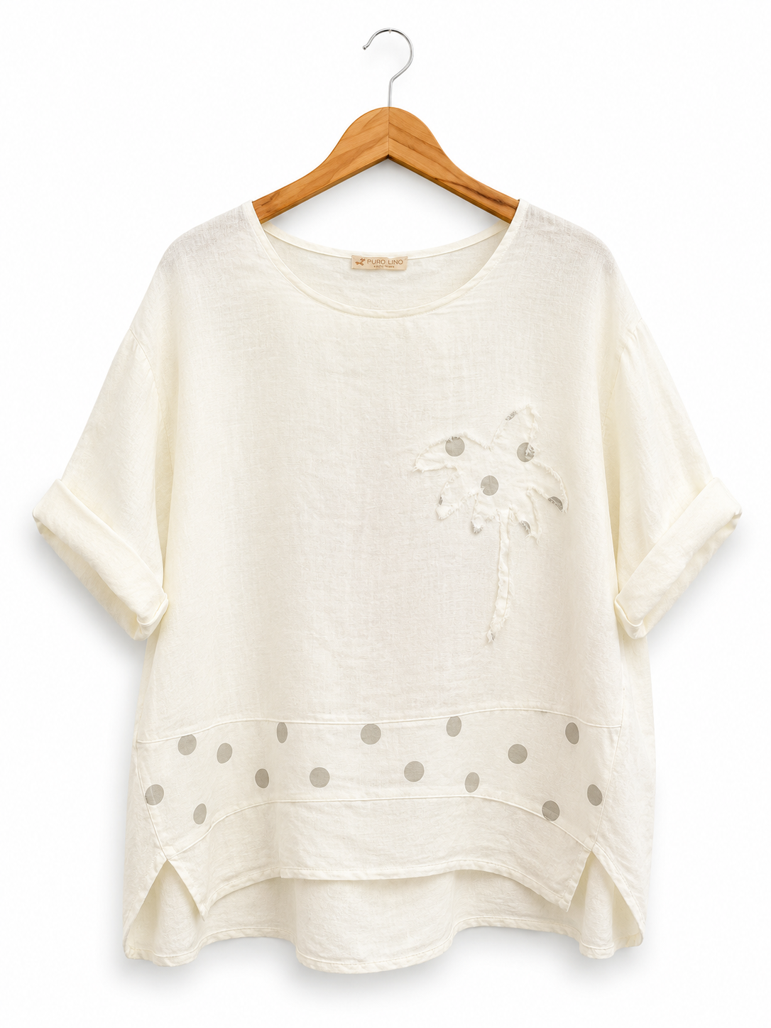 Sorrento Palm Linen Top