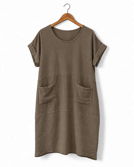 Relaxed Pocket Midi Dress