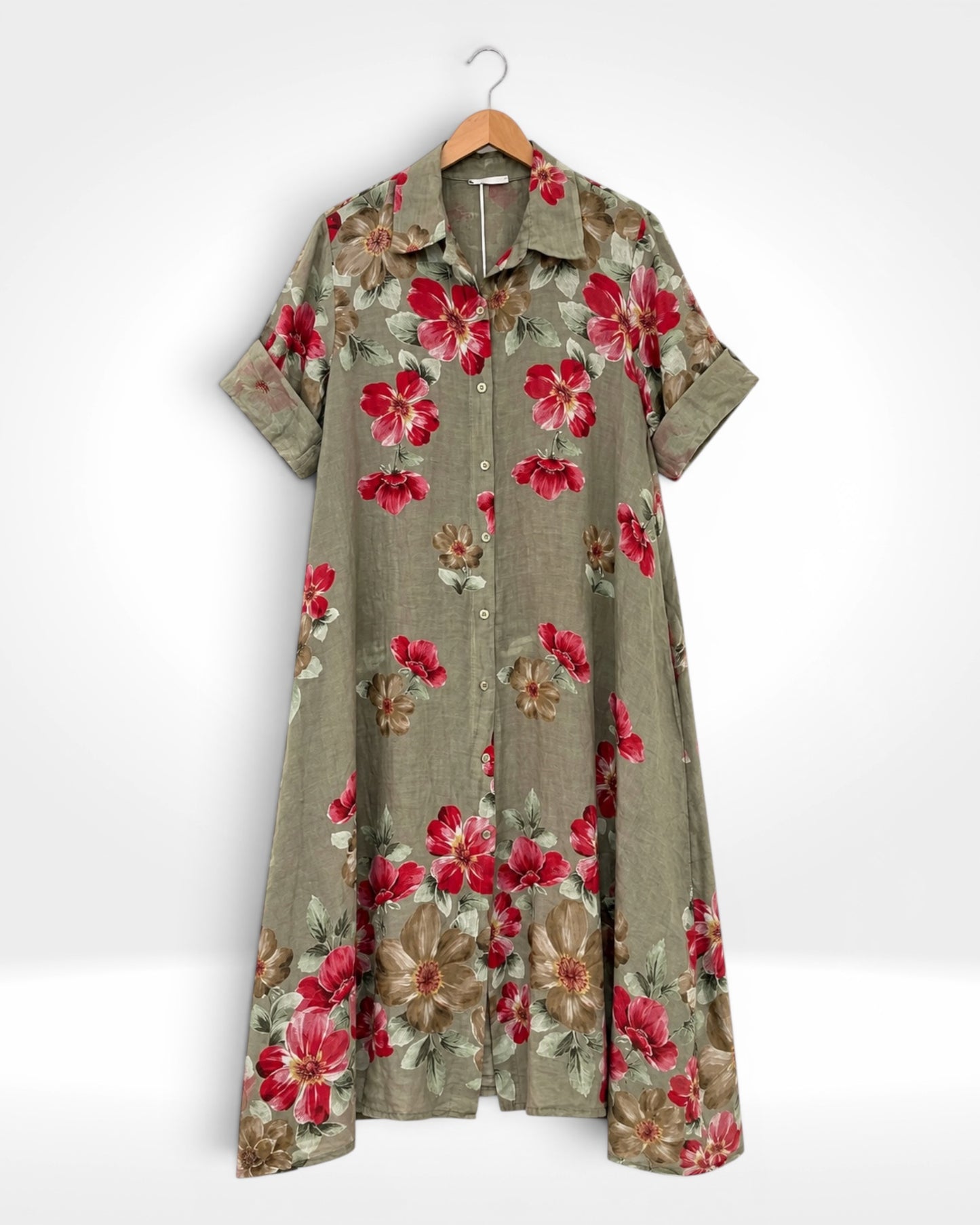 Botanical Bloom Linen Dress