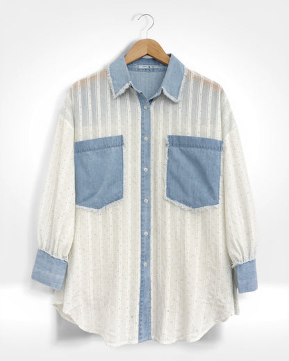 Chemise en chambray contrastant Stella Dot