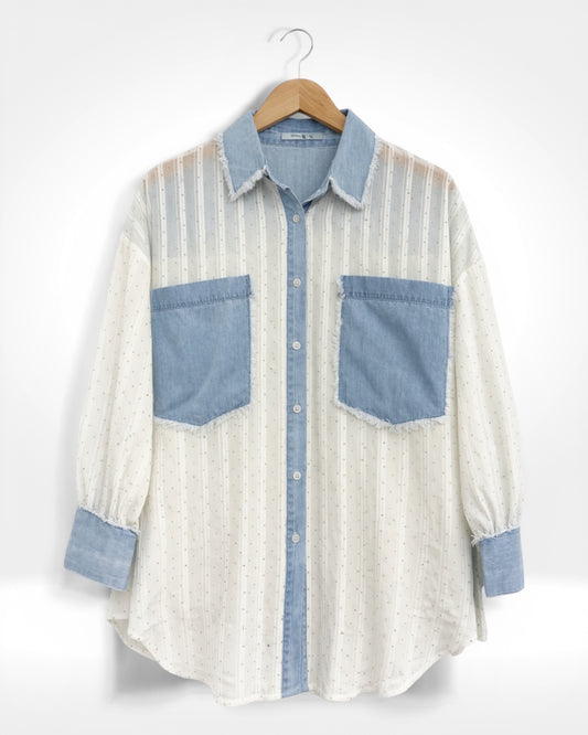 Chemise en chambray contrastant Stella Dot