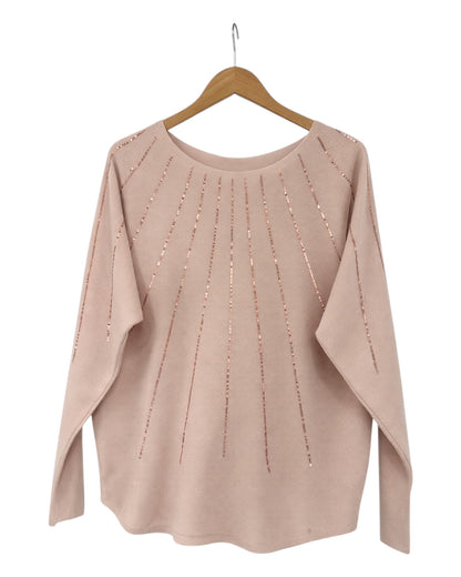 Radiant Sequin Knit Sweater