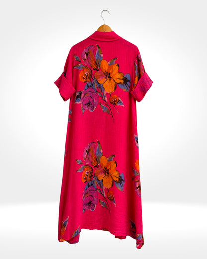 Bloom Linen Shirt Dress