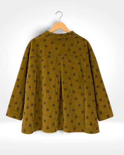 Mustard Dot Corduroy Jacket (Bella Blue)