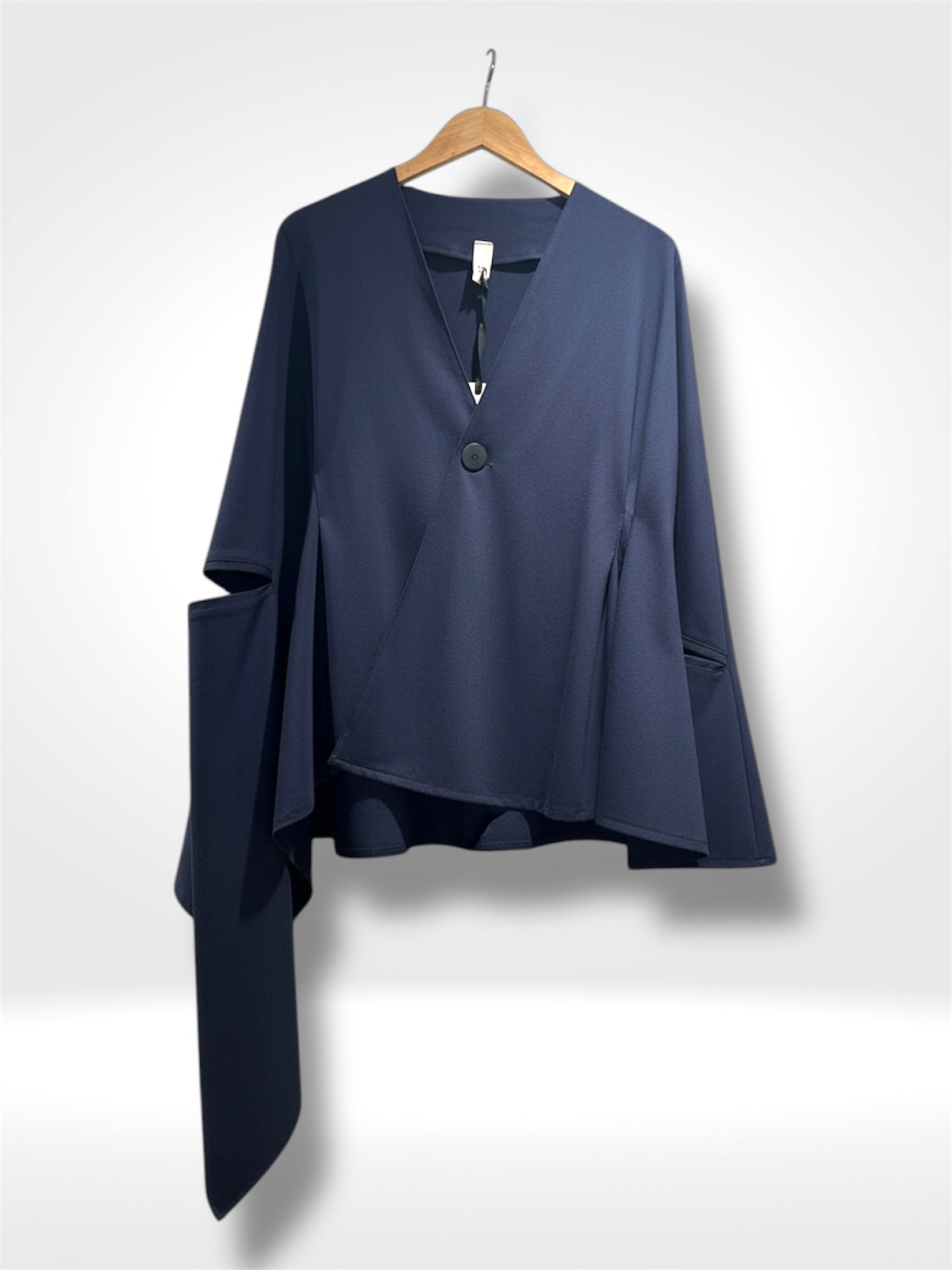 Asymmetrical Drape Front Jacket