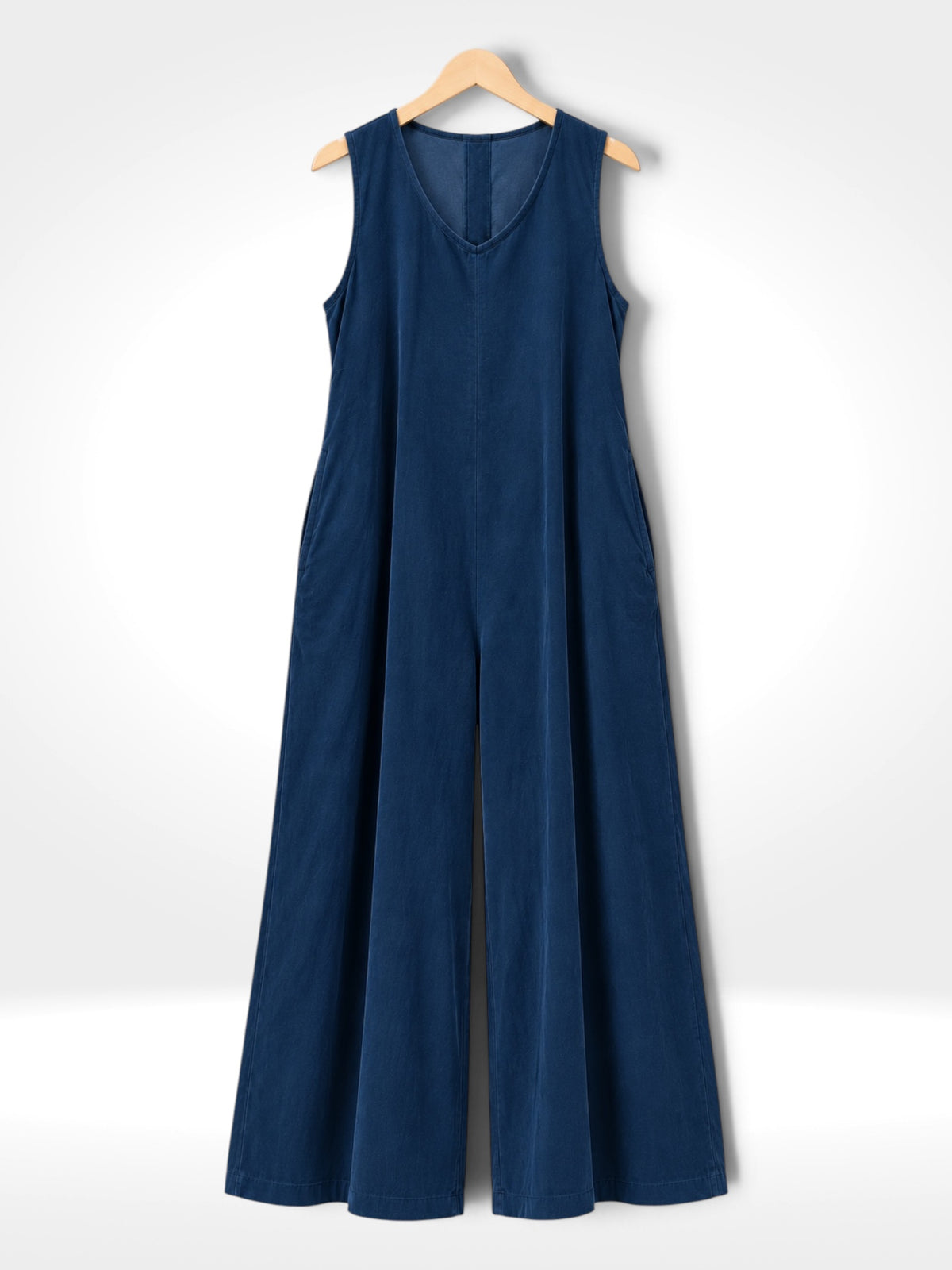 Fine Corduroy Wide-Leg Jumpsuit