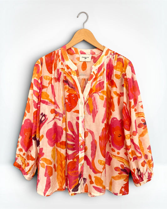 Coral Jardin Blouse