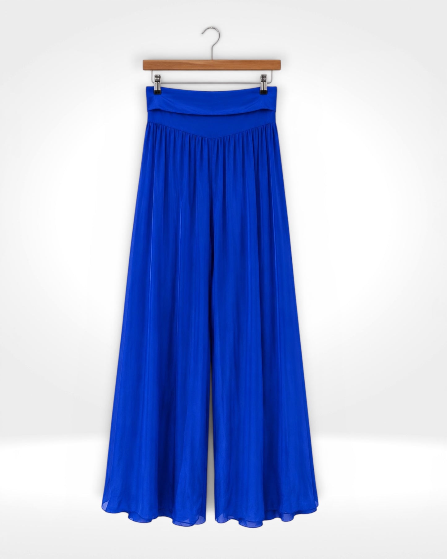 Silk Overlay Palazzo Trousers