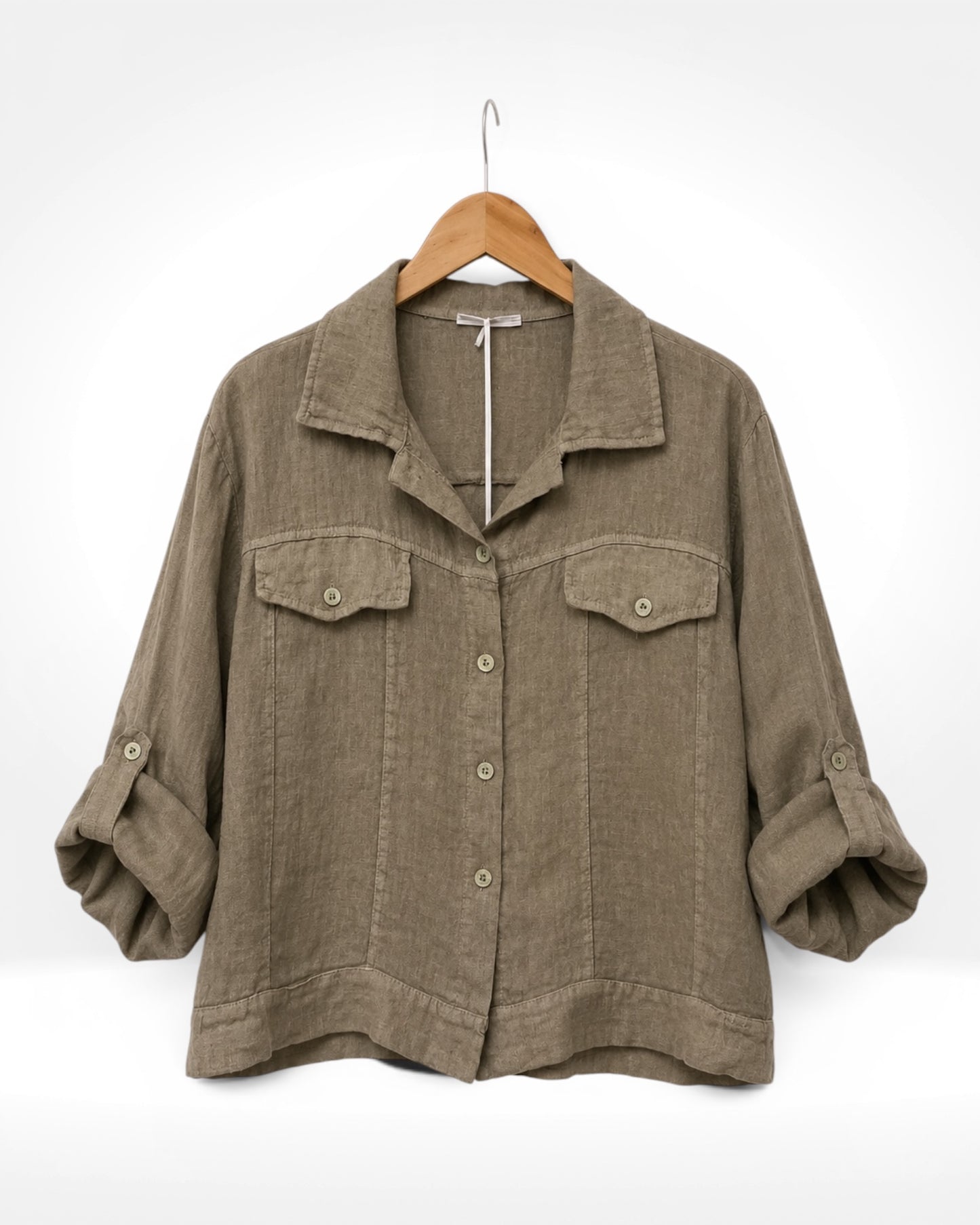 The lightweight Linen Shirt Jacket