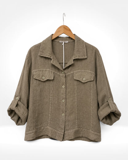 The lightweight Linen Shirt Jacket