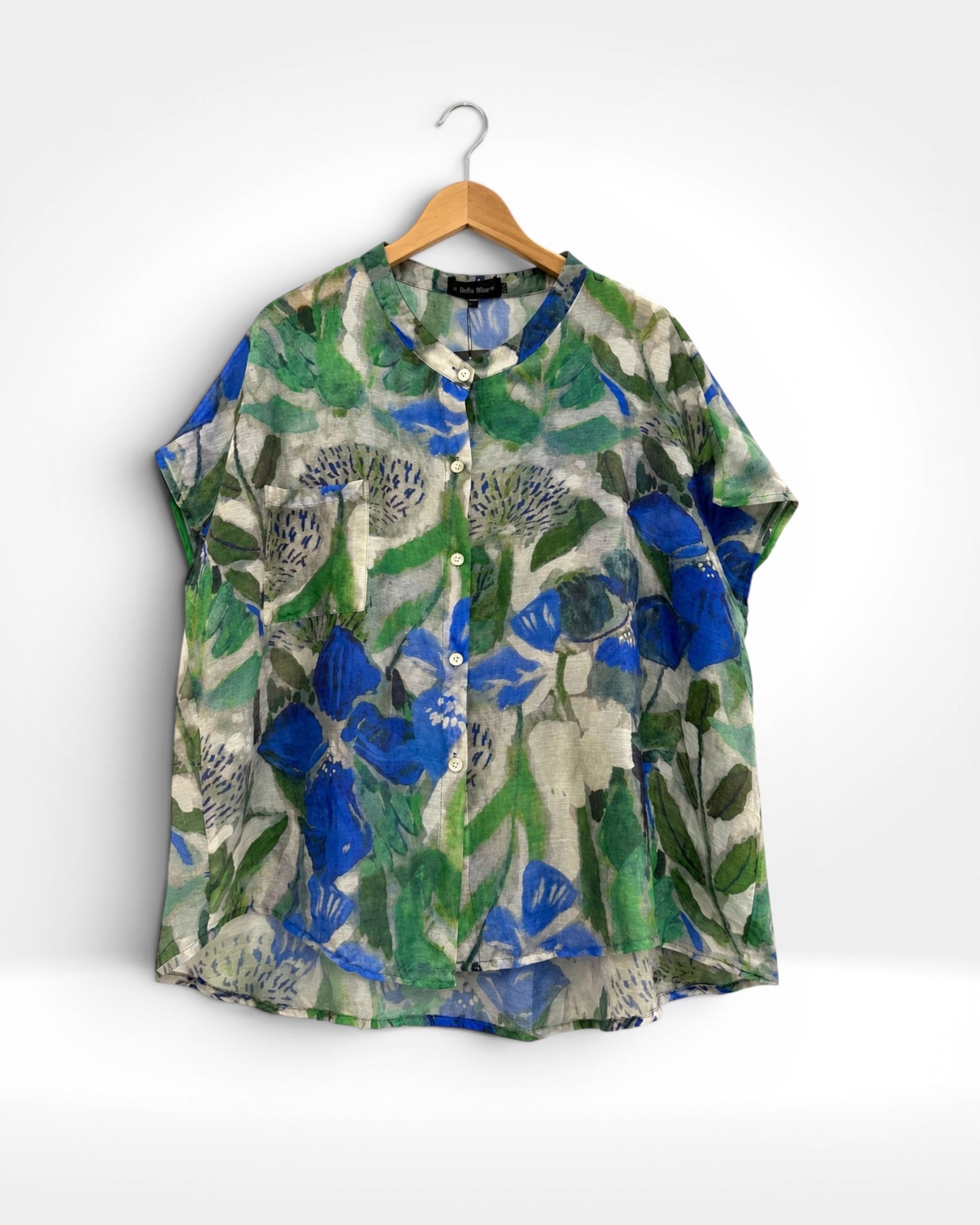Azure Bloom Short Shirt (Bella Blue)