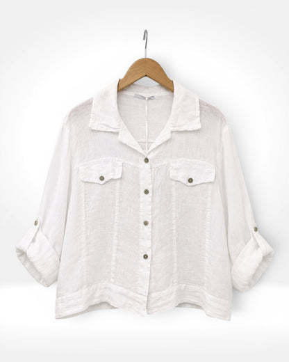 The lightweight Linen Shirt Jacket