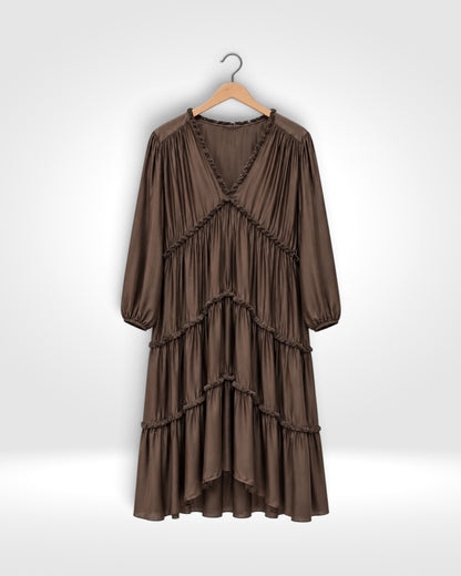 Romantic Ruffle Tiered Midi Dress