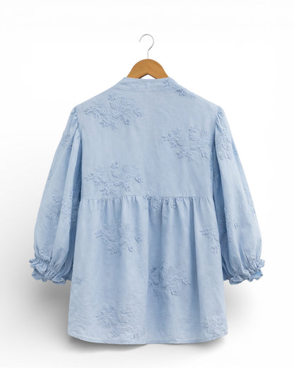 Elara Cotton Embroidered Blouse