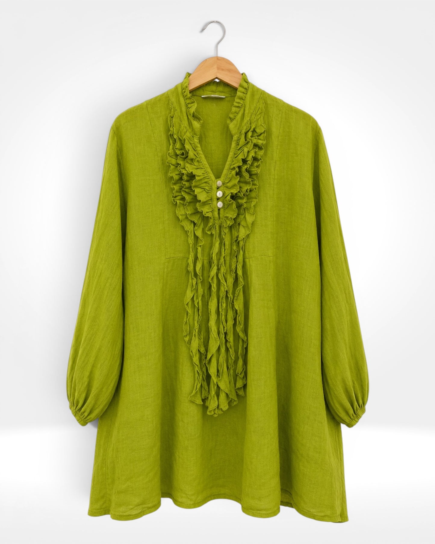 Willow Linen Ruffle Tunic