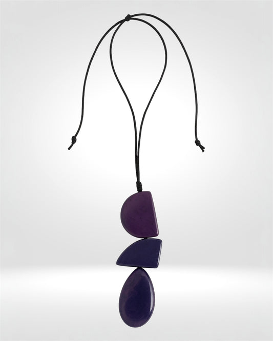 Amethyst Trio Modern Necklace