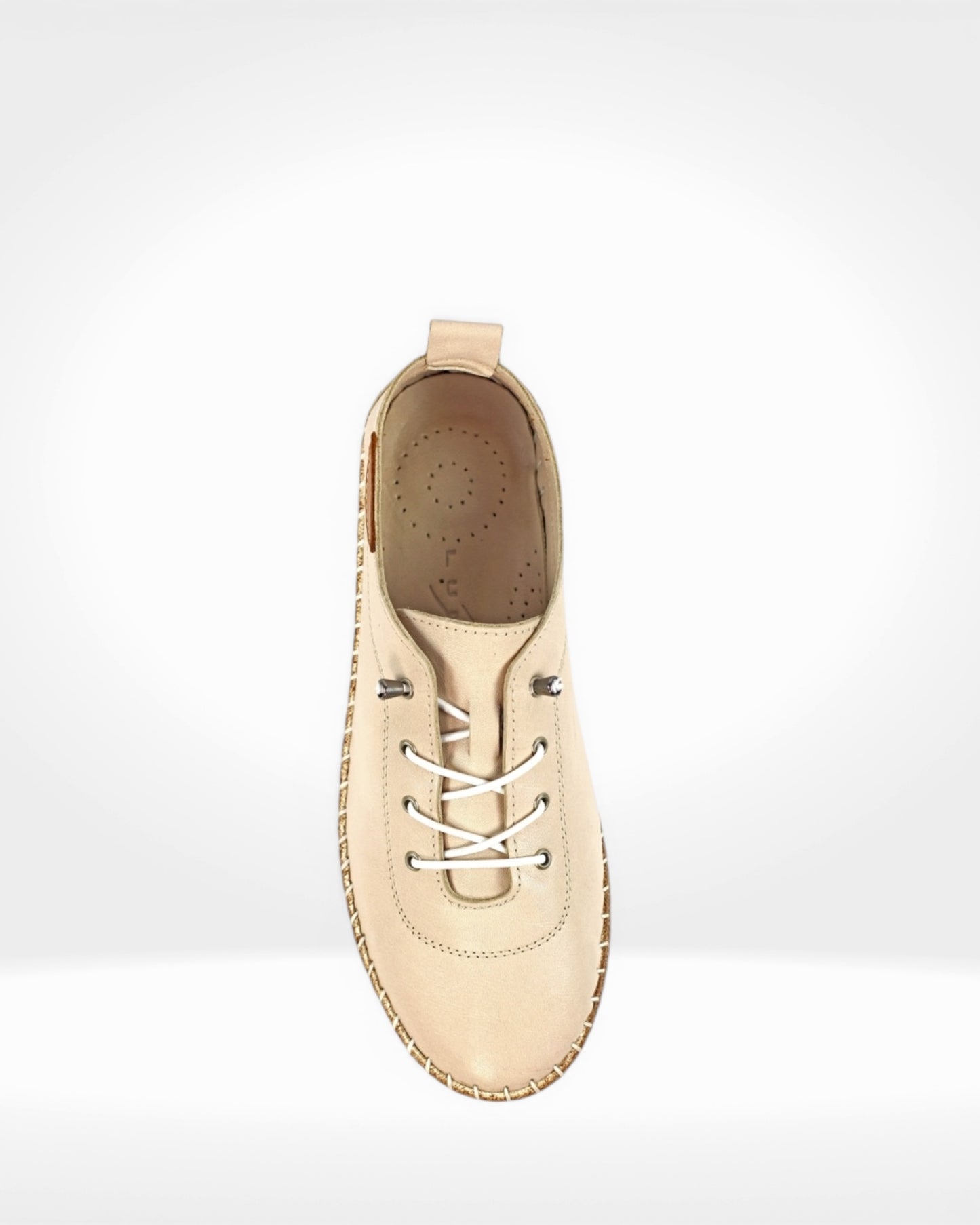 Evie Cream Leather Plimsoll