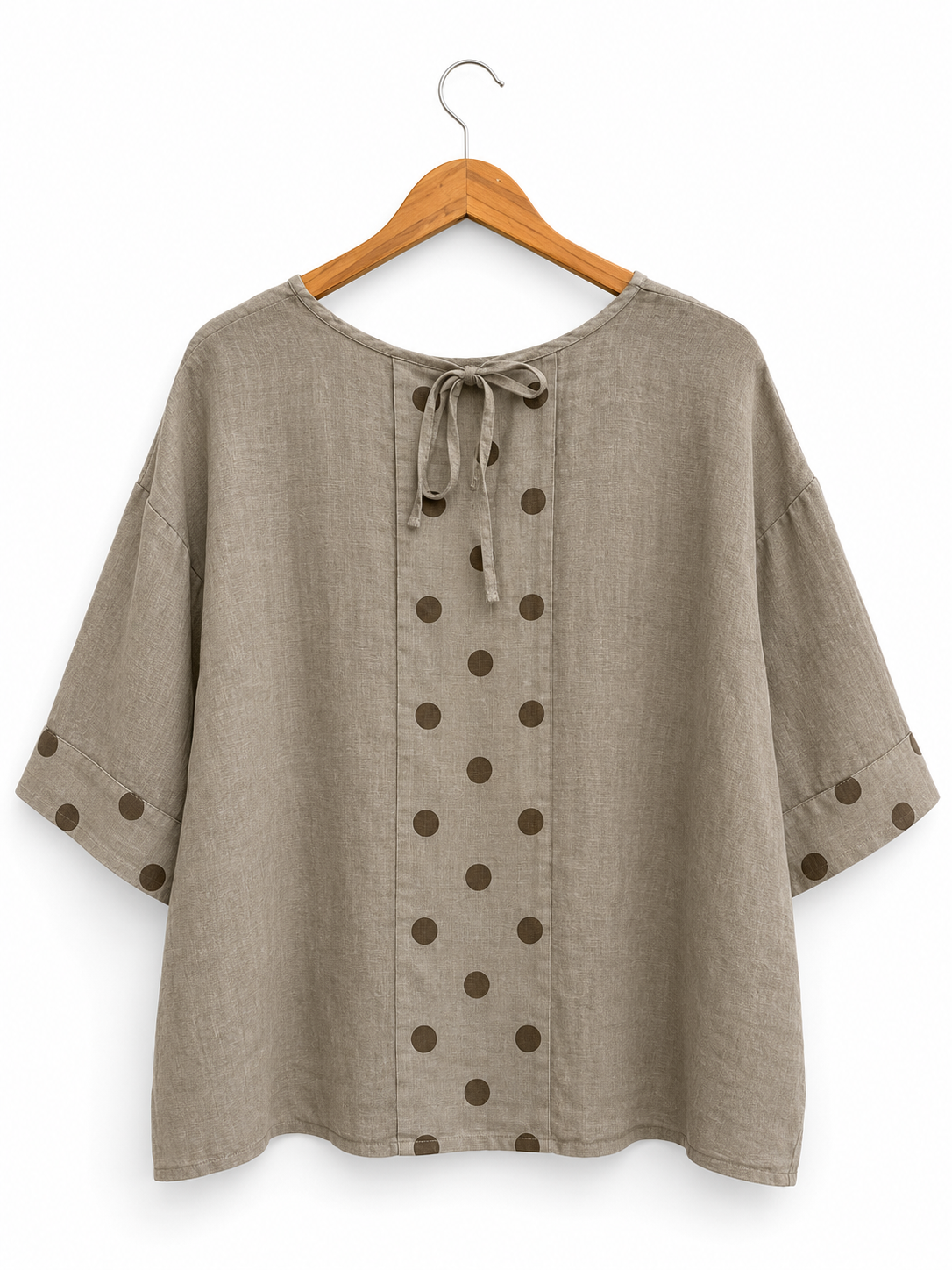 Dot Detail Linen Top