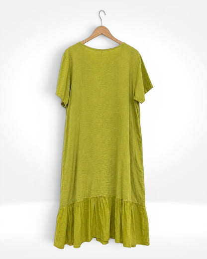 Sienna Button Linen Dress