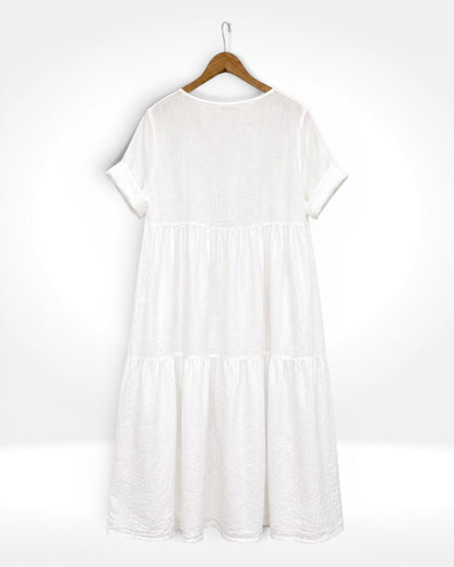 Luna Linen Tiered Maxi Dress