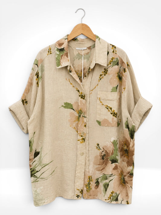Italian Linen Bloom Shirt