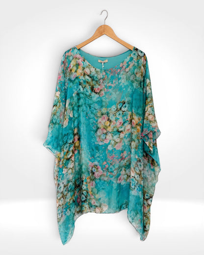Silk Garden Batwing Long Top