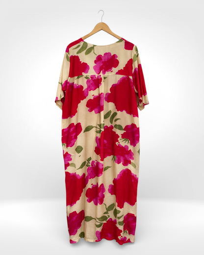 Rose Bloom Midi Dress (Bella Blue)