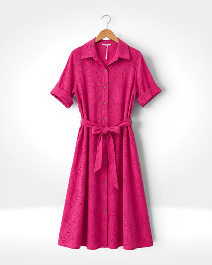 Isla Broderie Shirt Dress