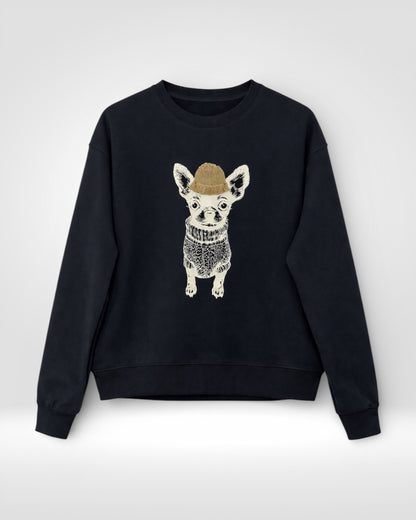 The Little Pup Beanie Crewneck